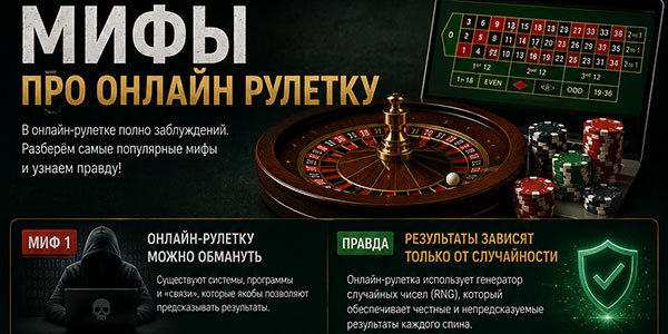 Мифы про онлайн рулетку